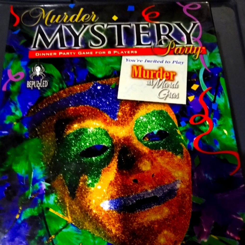 Mardi Gras murder mystery party game boardgame excellent condition 5 New Pinatas